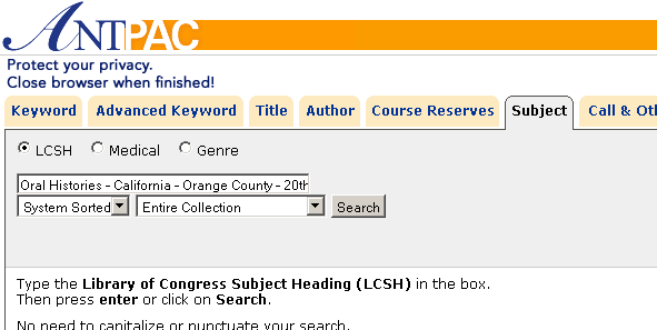 ANTPAC example