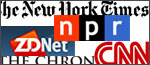 Logos of various news sources