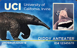 UCI ID card with photograph and name