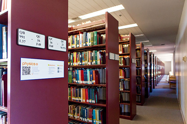 Science book shelves