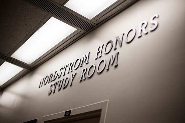 Nordstrom Honors Study Room Sign