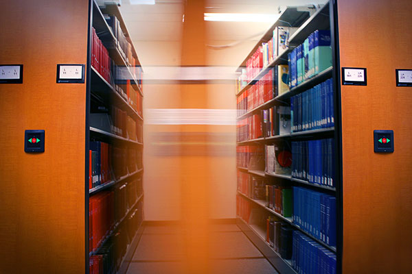 Langson Library Compact shelving