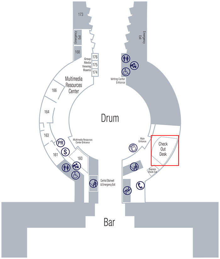 Floor Plan Check out Desk