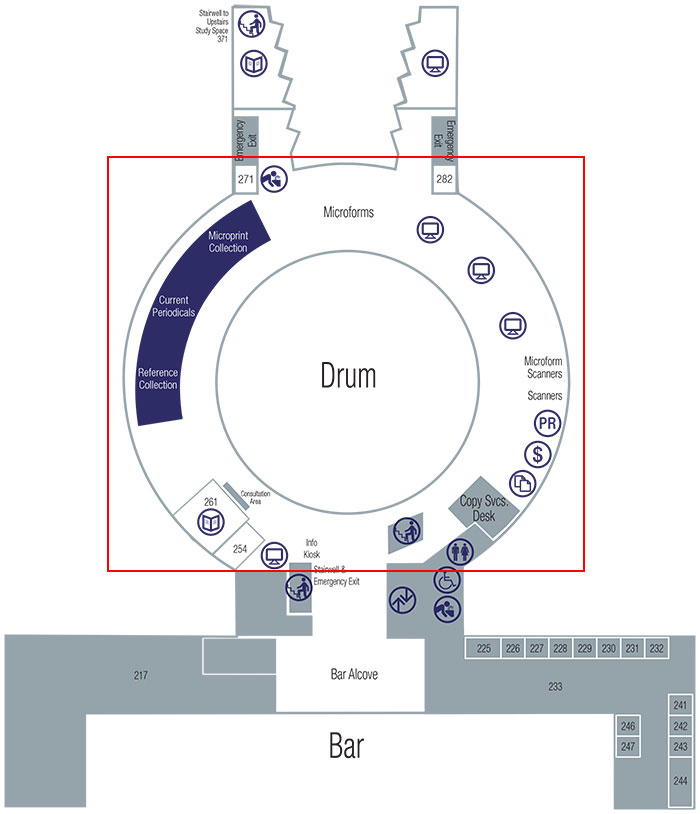 Grand Reading Room Map