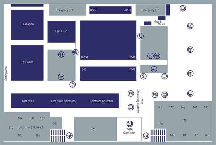 Langson Library 1st Floor Map
