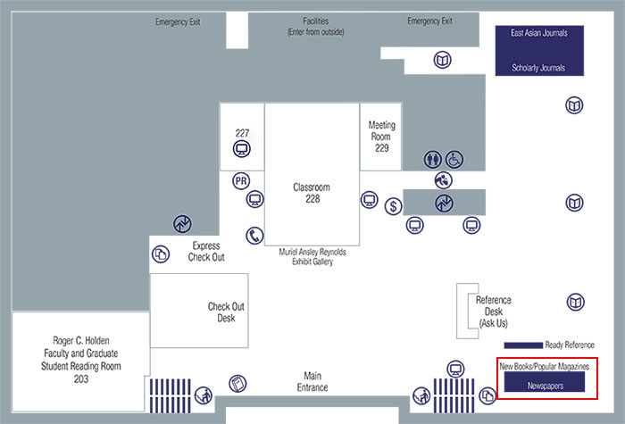 Langson LIbrary 2nd Floor Map