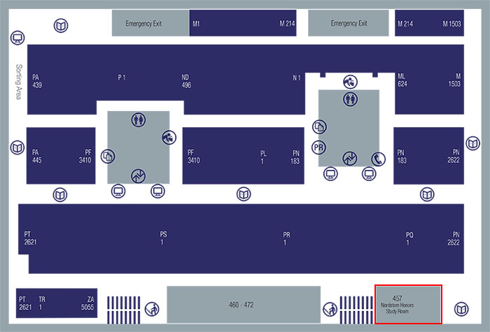 Nordstrom Honor Study Room Map