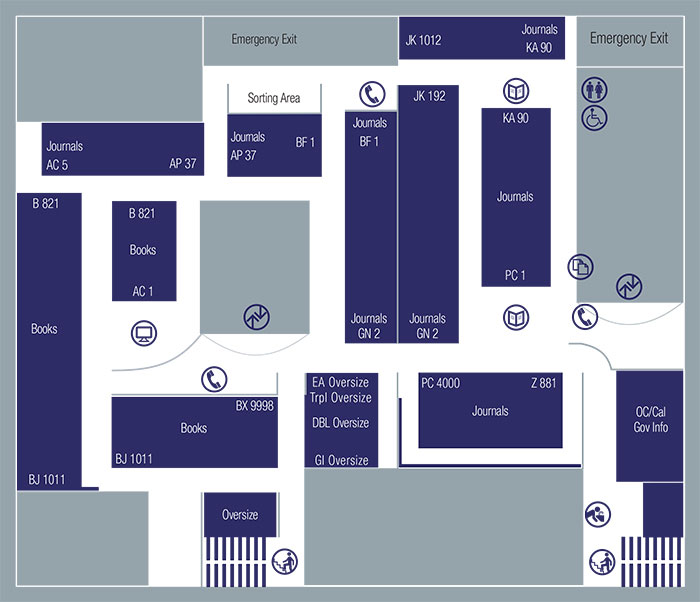 Langson LIbrary Map Basement