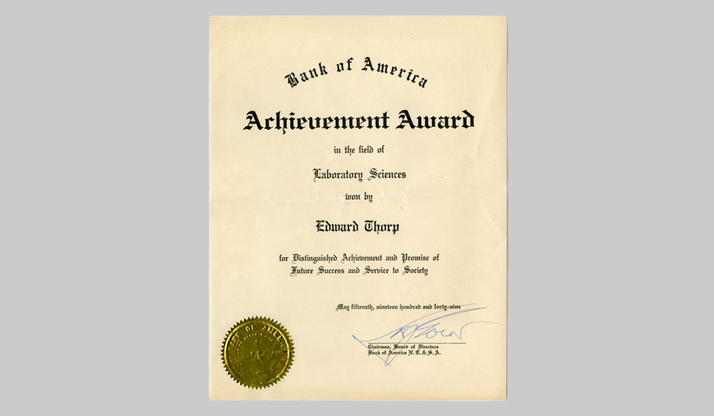 certificate of achievement 