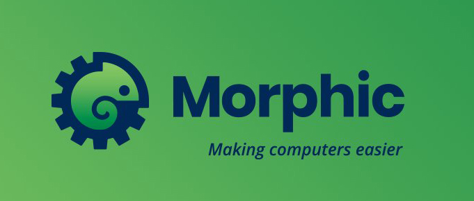Morphic tool logo with text Making computers easier