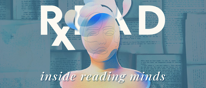 Grunigen Medical Library RxEAD Posters exhibit graphic showing an abstract human torso in front of a green background