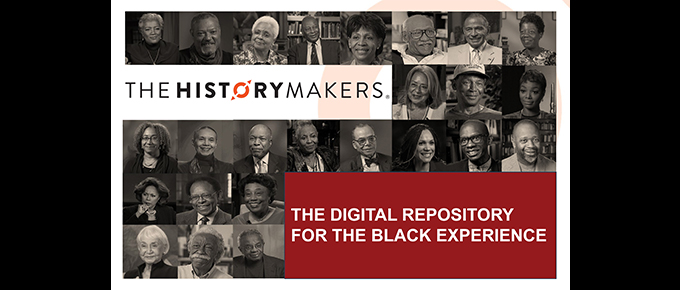 The HistoryMakers logo with thumbnail photos of interviewees