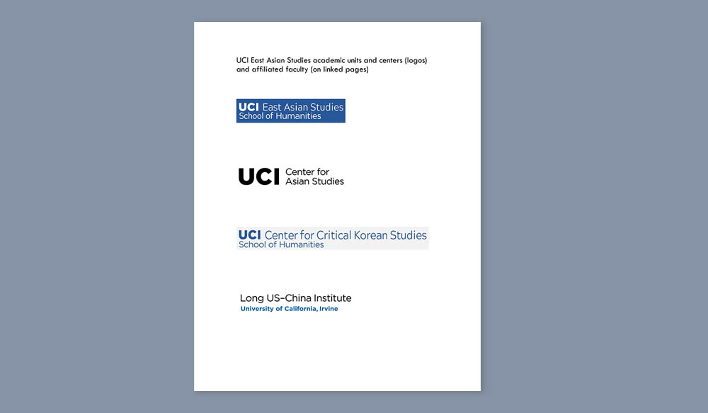 UCI East Asian Studies logos
